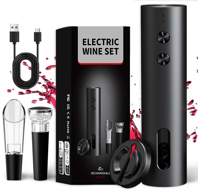 Wine Opener Electric - 4'ü 1 Arada Elektrikli Şarap Açacağı