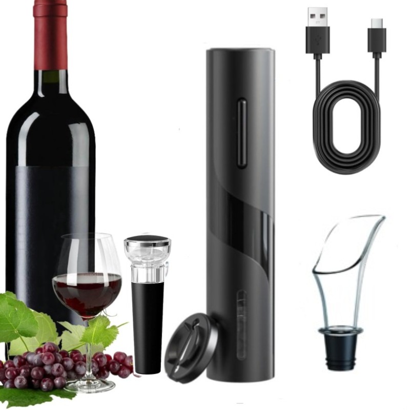 Wine Opener Electric - Şarj edilebilir Çok Fonksiyonlu Elektrikli Otomatik