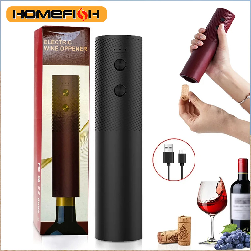 Wine Opener Electric - HOMEFISH Elektrikli Şarap Şişe Açacağı Otomatik