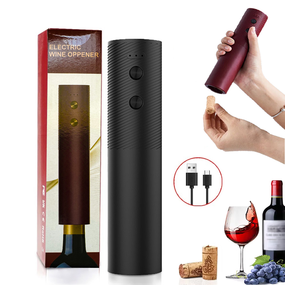 Wine Opener Electric - Elektrikli Şarap Şişe Açacağı Otomatik Kırmızı