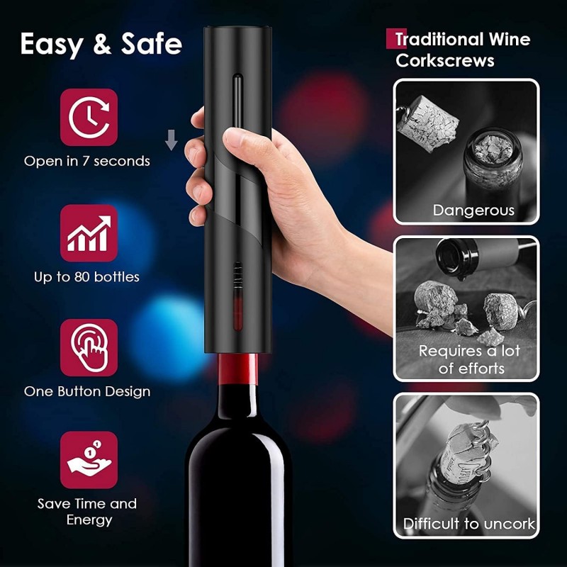 Şarj edilebilir Çok Fonksiyonl - Wine Opener Electric incelemesi ve fiyatı